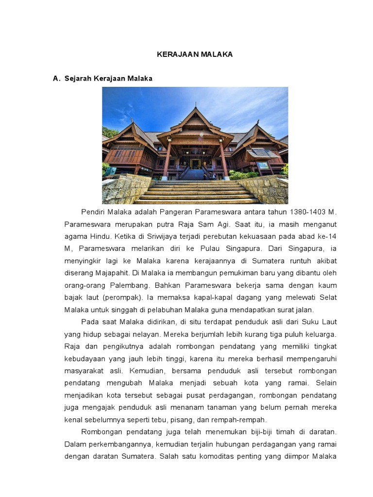 Sejarah dan Kemunduran Kerajaan Malaka | PDF