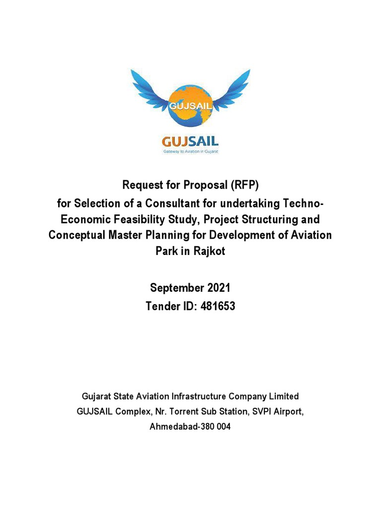 RFP for Aviation Park Consultant in Rajkot | PDF | Request For Proposal ...