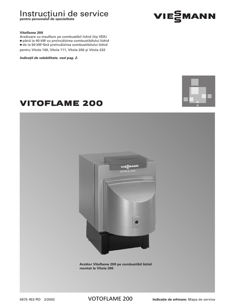 Instructiuni vitoflame 200 50 kw pdf