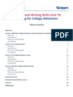 Reading and Writing Skills - Unit 19 - Writing For College Admission