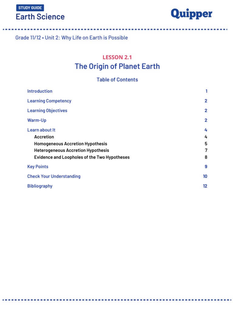 Accretion Theories of Earth's Origin | PDF | Planetary Core | Earth