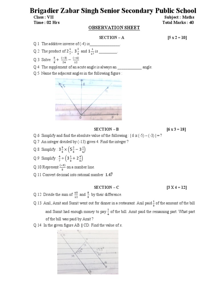 Maths Paper | PDF