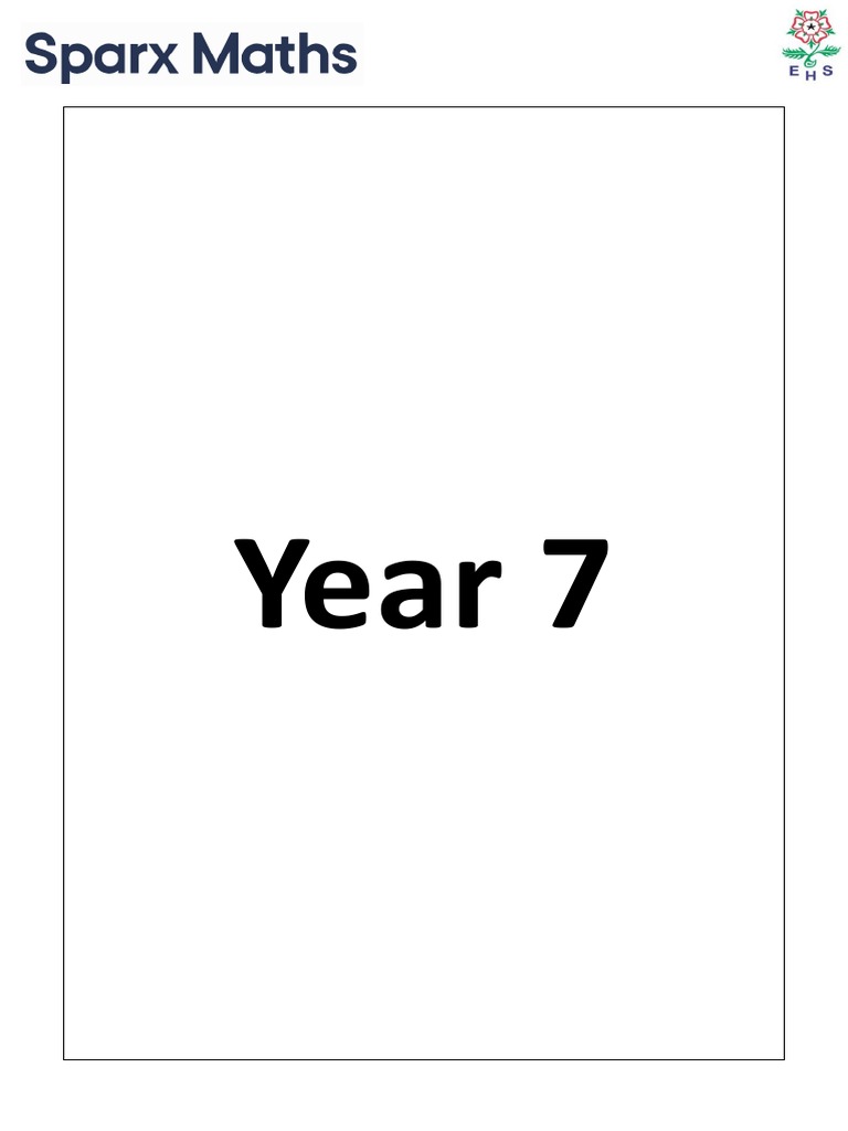 WRM Sparx Y7 | PDF | Multiplication | Numbers