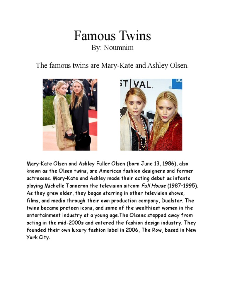 Famous Twins | PDF