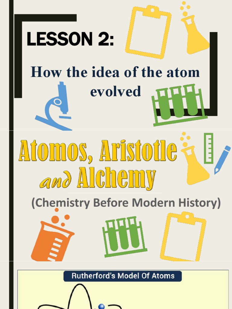 Lesson+2+How+the+idea+of+the+atom+evolved (1) | PDF