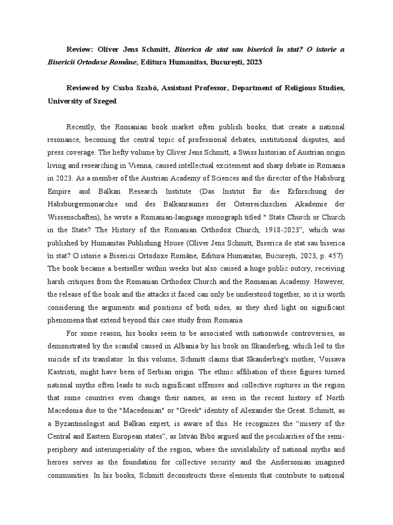 review-history-of-romanian-orthodox-church-by-o-schmitt-2023-pdf
