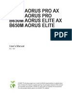 Manual B650M AORUS PRO AX (Rev. 1.2) Inglês