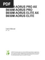 Manual B650M AORUS PRO AX (Rev. 1.2) Inglês