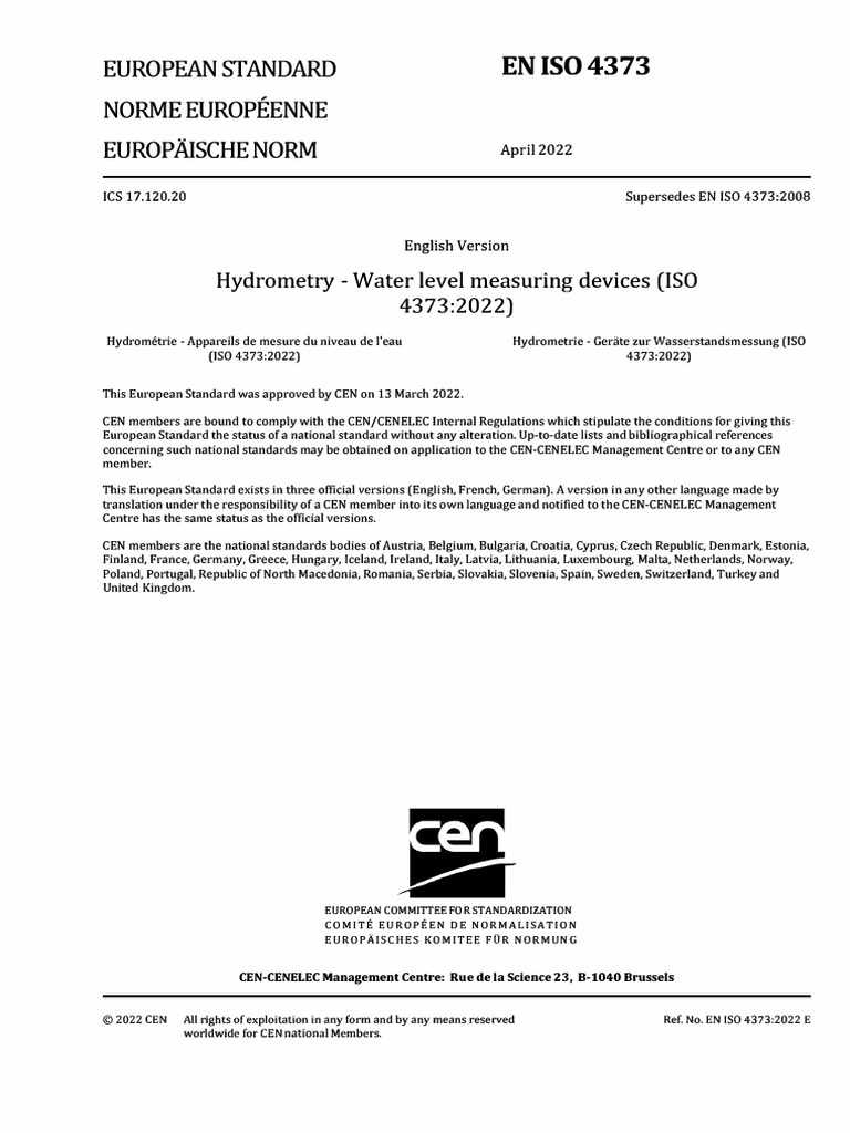 En Iso 4373-2022 | PDF | International Organization For Standardization ...