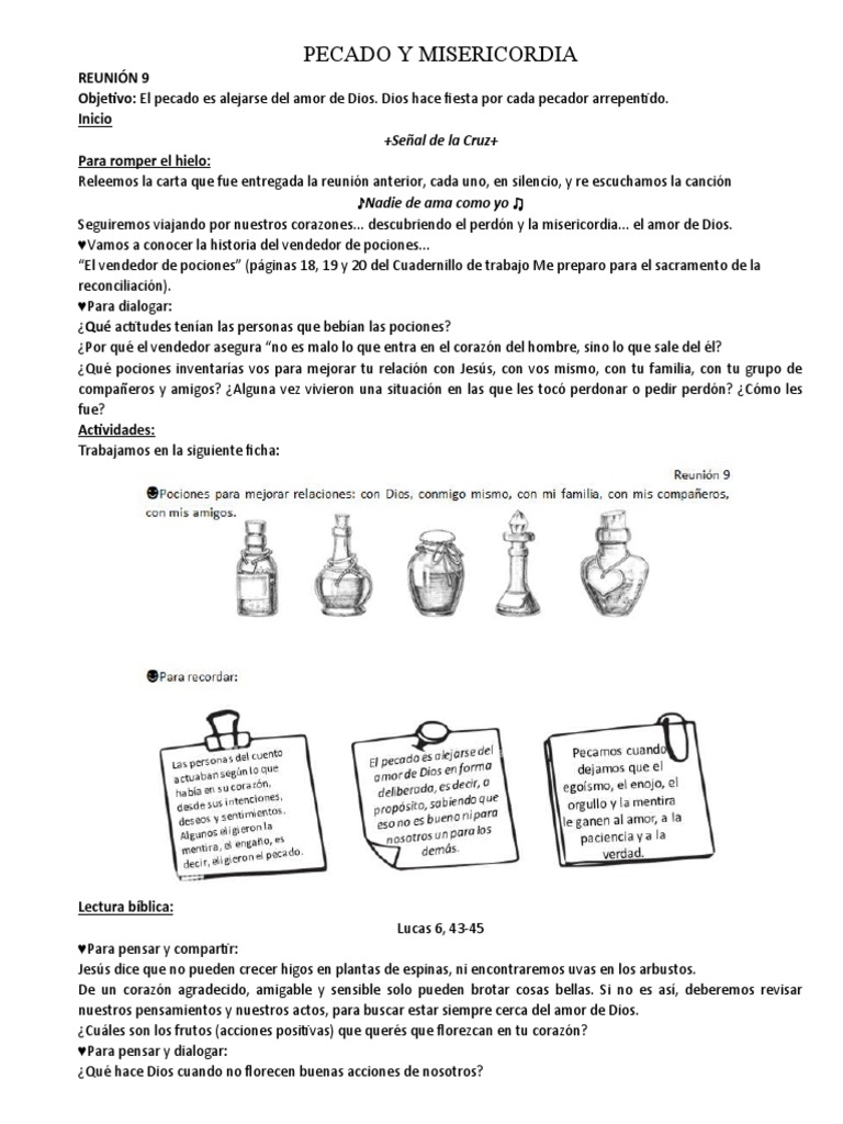 Pecado y Misericordia: Reflexión y Perdón | PDF | Relaciones personales ...