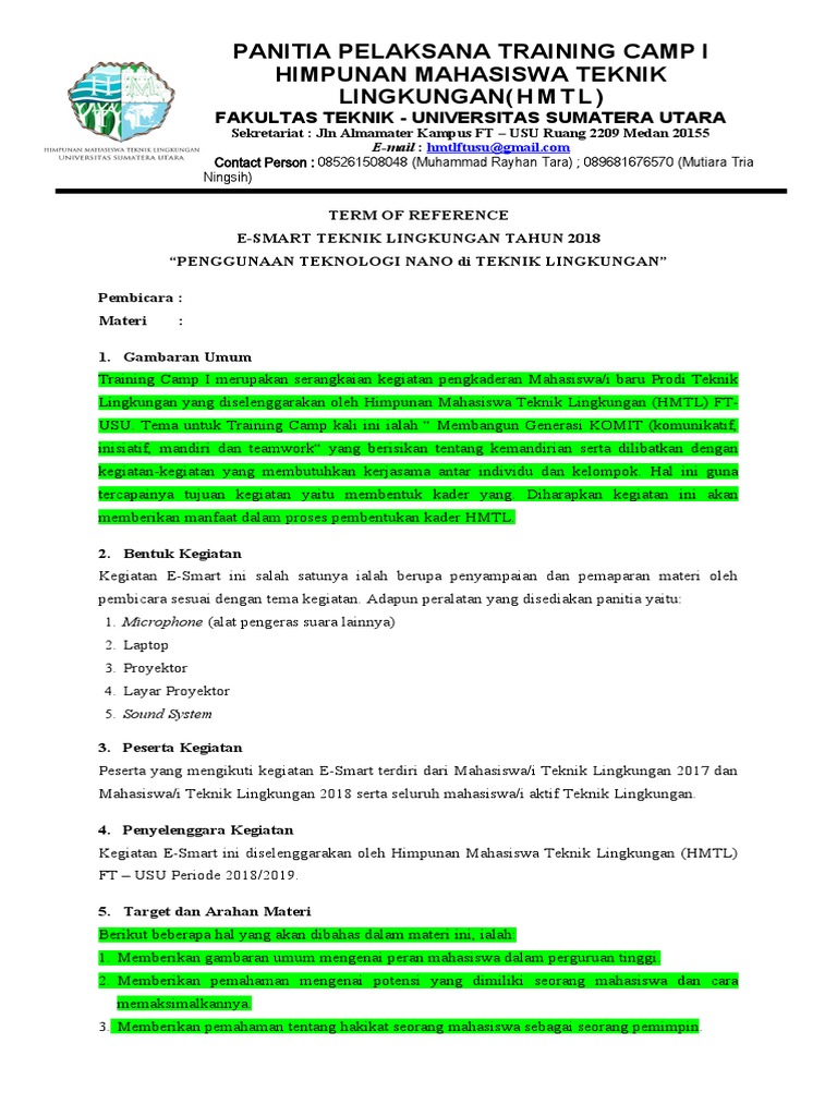 E-Smart Teknik Lingkungan 2018 | PDF