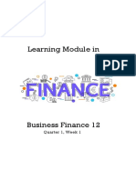 Finance Q1W2 Module
