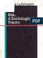 Risk A Sociological Theory Luhman