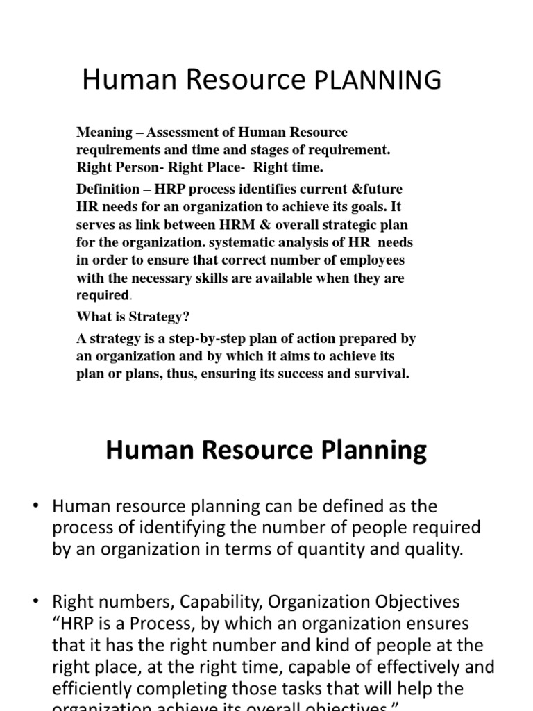 HR Planning PDF Human Resource Management Human Resources