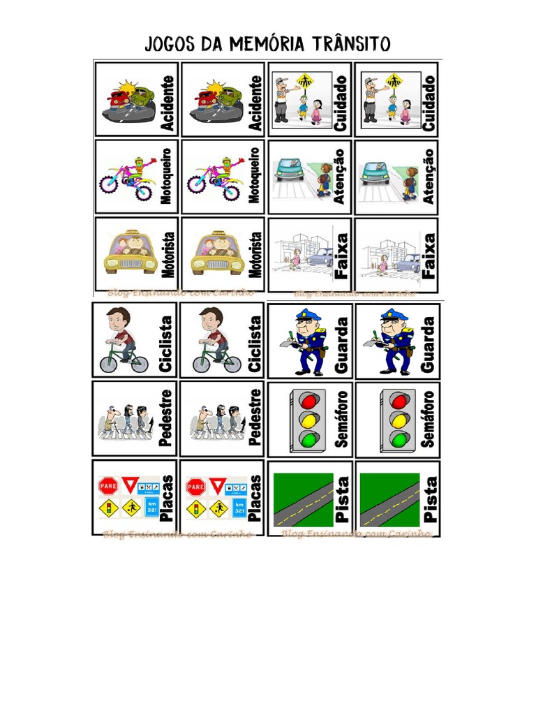JOGOS DA MEMÓRIA TRÂNSITO | PDF
