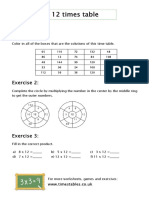 12 Times Table Worksheets ws1