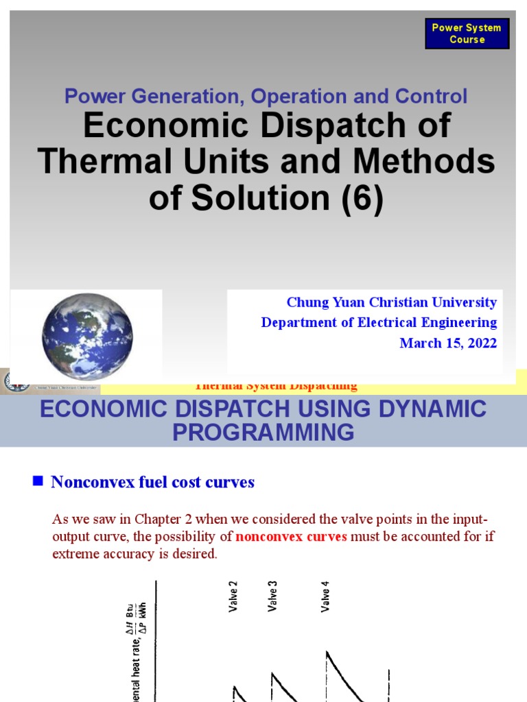 Economic Dispatch in Thermal Systems | PDF