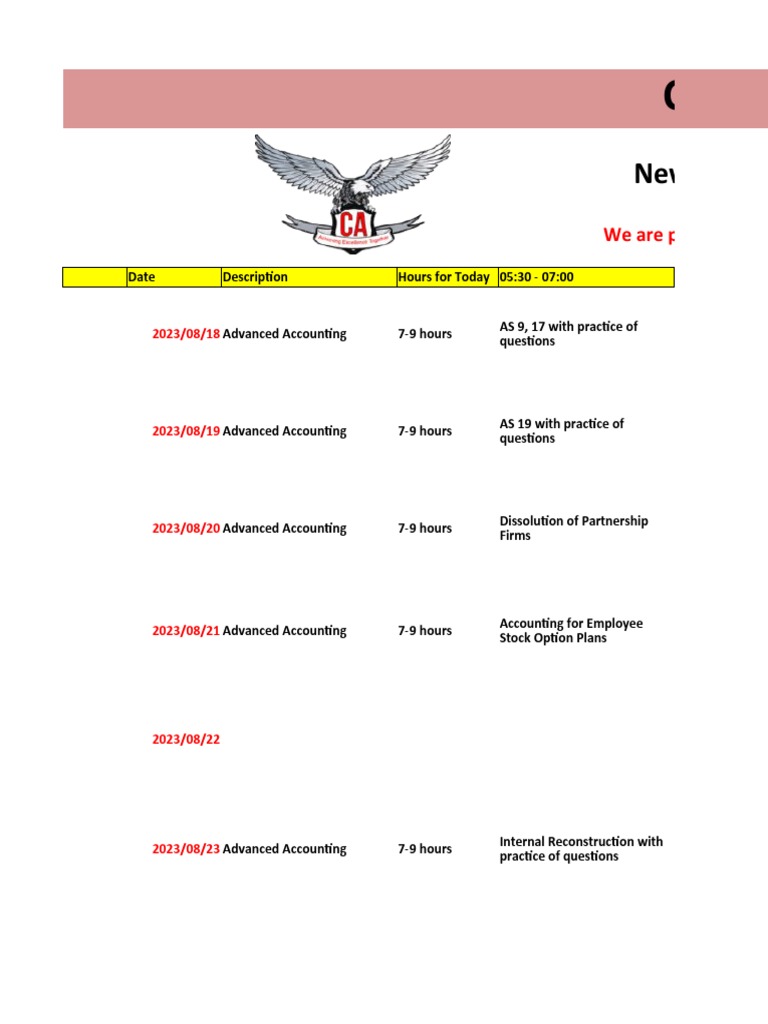 CA Inter 2 Groups Separate 18 Aug 1691475324 | PDF | Audit | Accounting