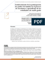 Fortalecimiento de La Participación de Los Padres de Familia en El Proceso de Enseñanza y Aprendizaje de Los Estudiantes de Cuarto Grado