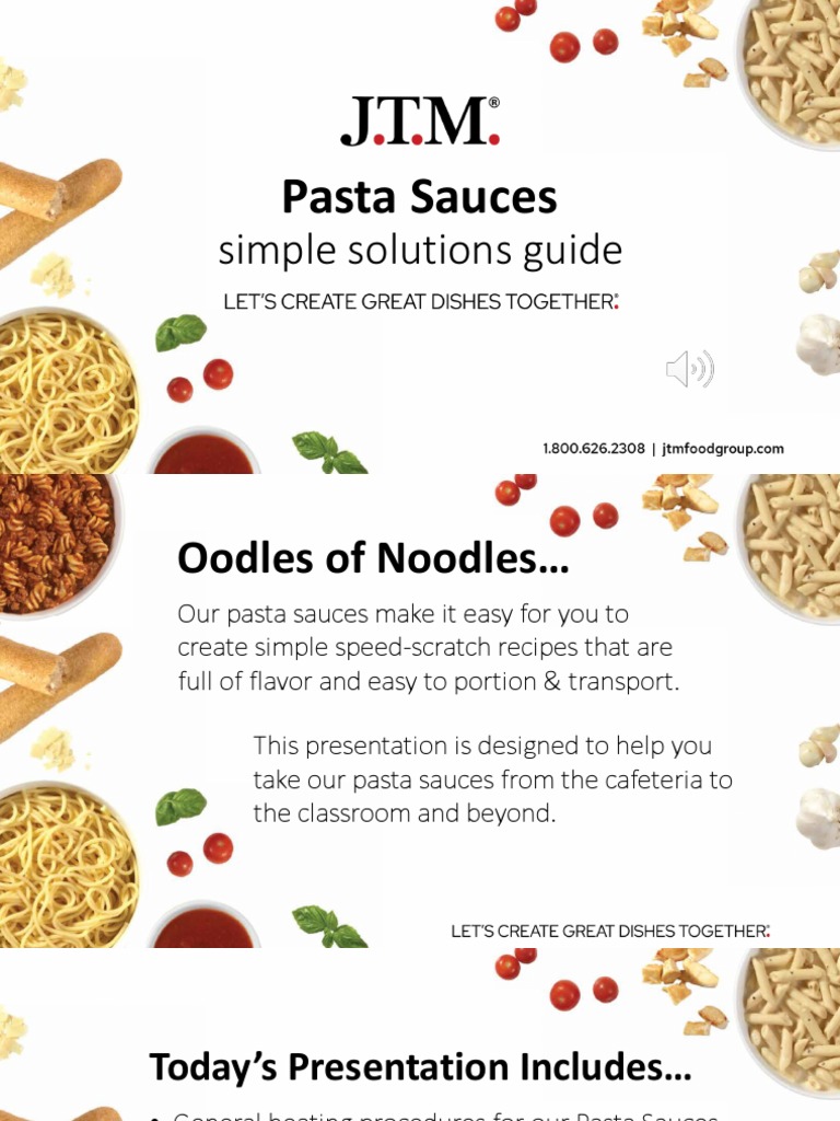 Paste Sauces Simple Solutions PDF Pasta Spaghetti
