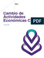 Cambio de Actividades Economicas Ciiu