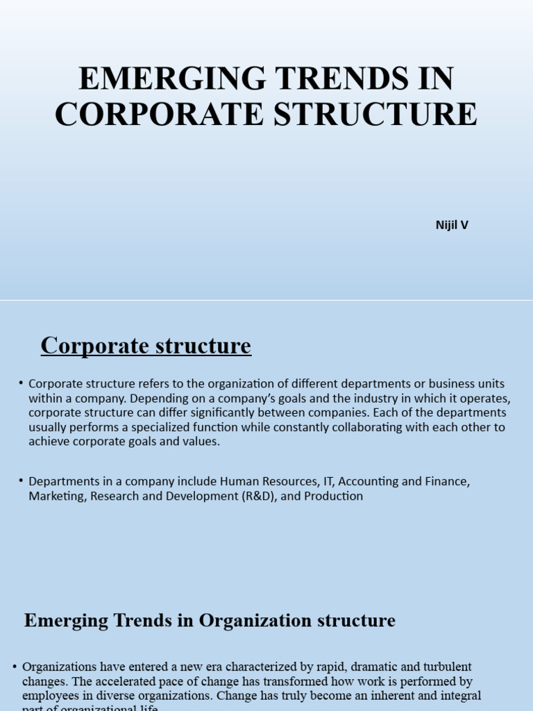 Emerging Trends in Corporate Structure | PDF | Disciplines | Human ...