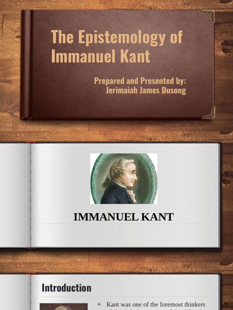 The Epistemology of Immanuel Kant PDF Immanuel Kant Rationalism