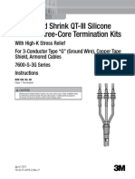3M™ Cold Shrink QT-III Silicone Rubber Three-Core Termination Kits