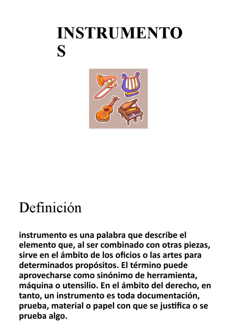 Tipos y Usos de Instrumentos | PDF