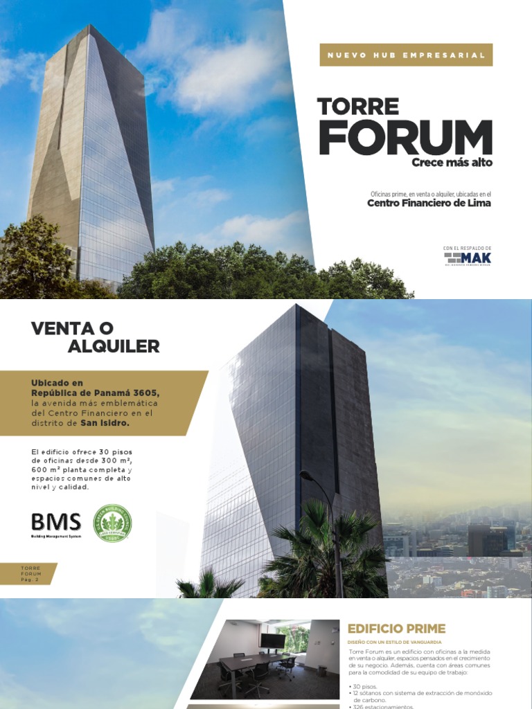 Oficinas Prime en Torre Forum, Lima | PDF | Economias