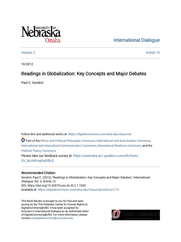 Globalization: Key Concepts & Debates | PDF | Globalization ...