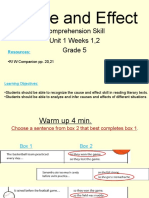 Grade 5 - U1W1,2, Lesson 4 - Cause and Effect