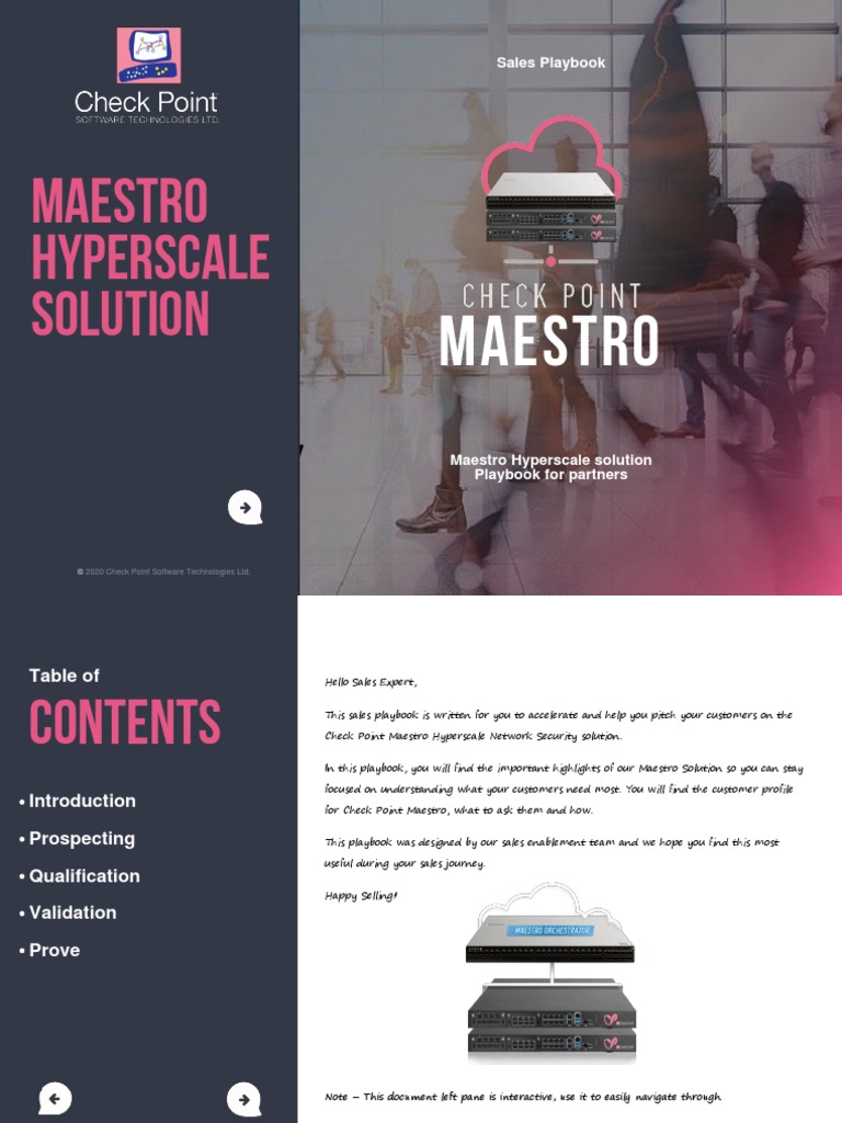 Check Point Maestro Playbook EN PDF Computer Cluster Scalability