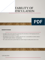 STABILITY OF ARTICULATION Razon