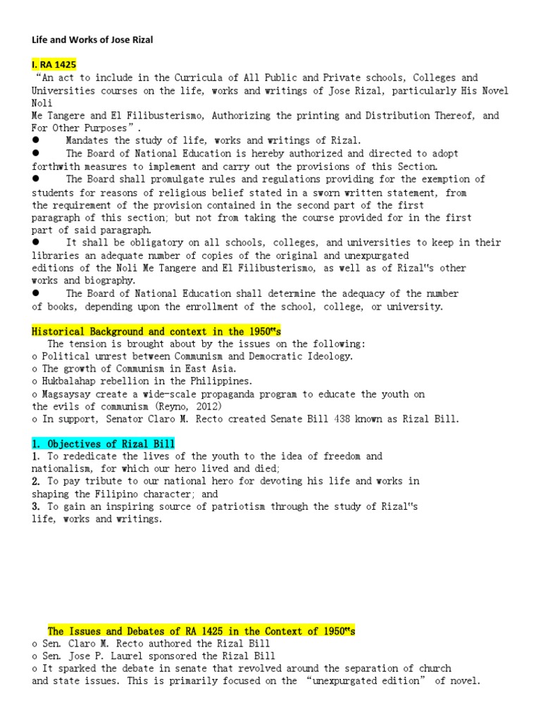 Jose Rizal's Life and Legacy Explained | PDF | Philippines