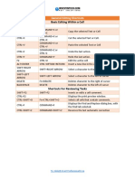 General Editing Shortcuts