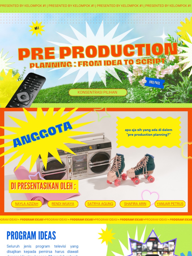Rencana Praproduksi Program Televisi | PDF