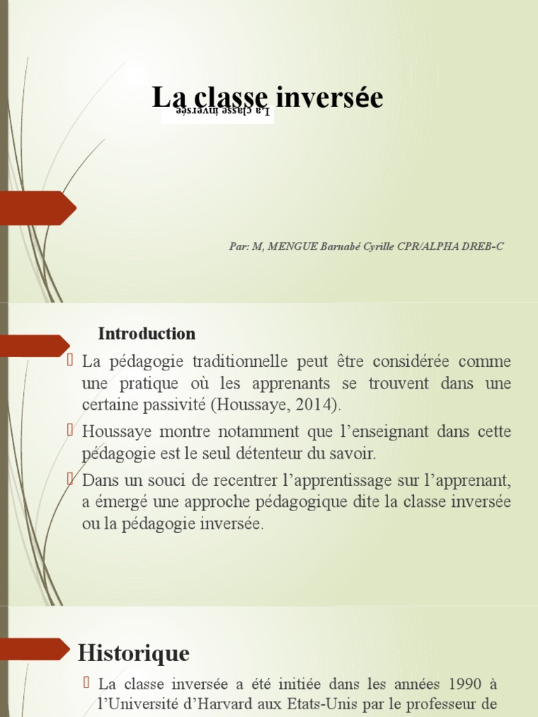 Classe Inversée | PDF | Cognition | Apprentissage