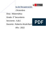 Carpeta de Recuperación 3°secundaria 9 de Diciembre 2022-A, B, C