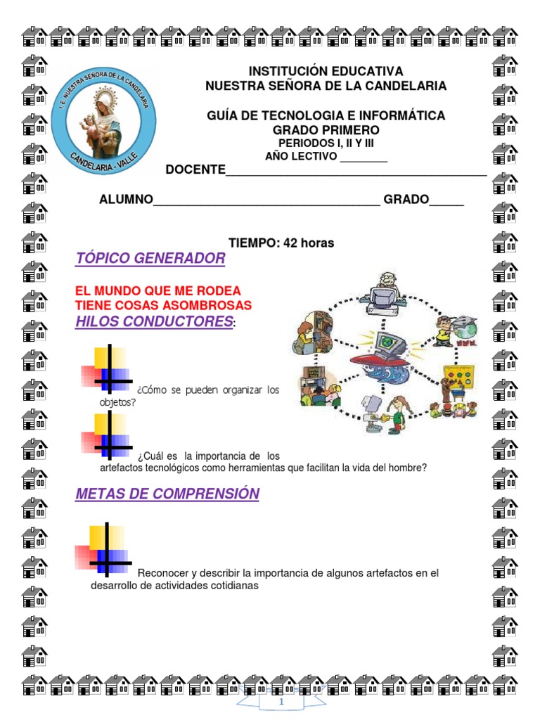 Guía de Tecnología e Informática 1º grado | PDF