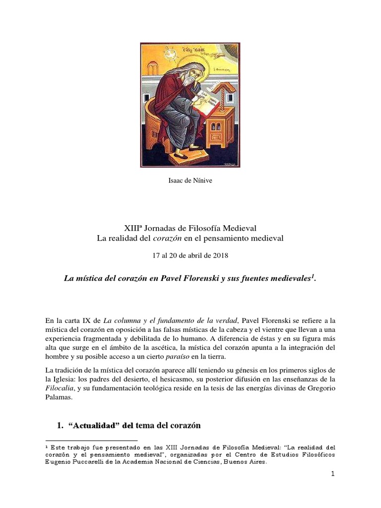 Mística del Corazón en Florenski | PDF | Ascetismo | Misticismo