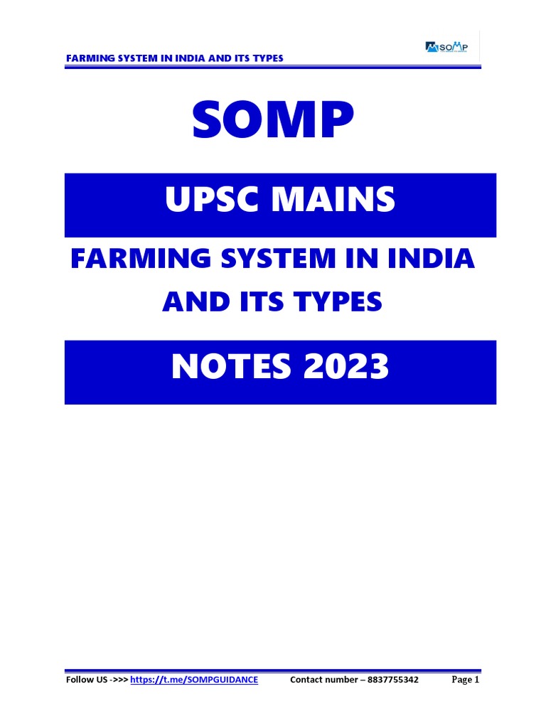 Overview of Indian Farming Systems | PDF | Agriculture | Intensive Farming