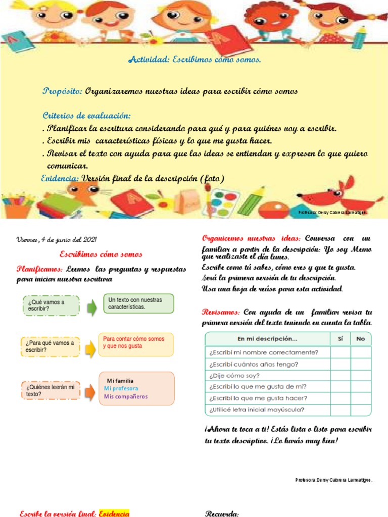 Cómo Escribir Una Descripción Personal Pdf