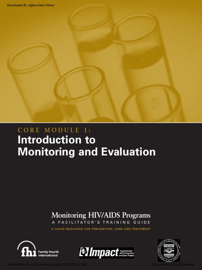 Monitoring HIV-AIDS Programs (Facilitator) - Module 1 | PDF | Needs ...