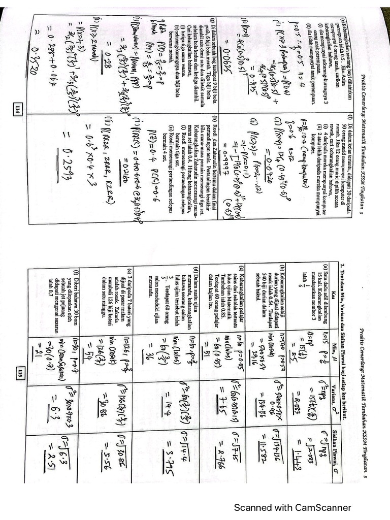 Skema Taburan Kebarangkalian 2022 | PDF