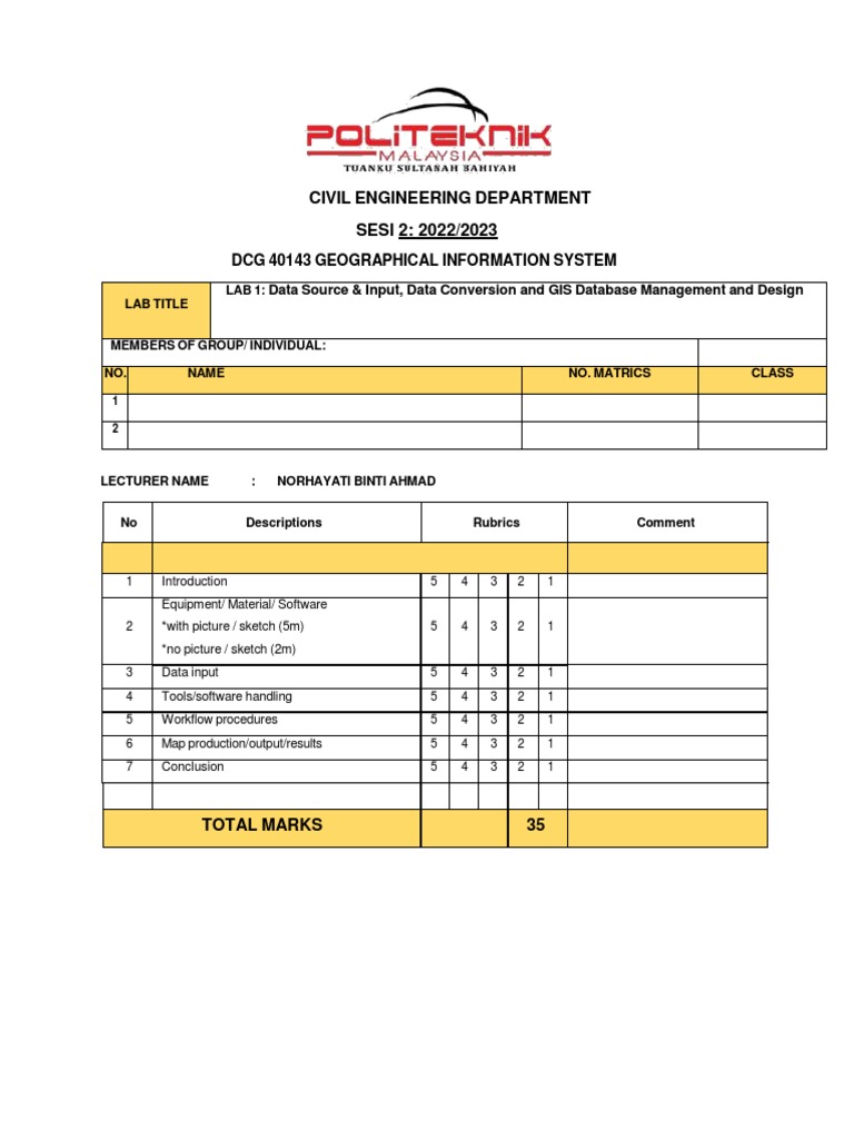 GIS Database Management Lab Report | PDF