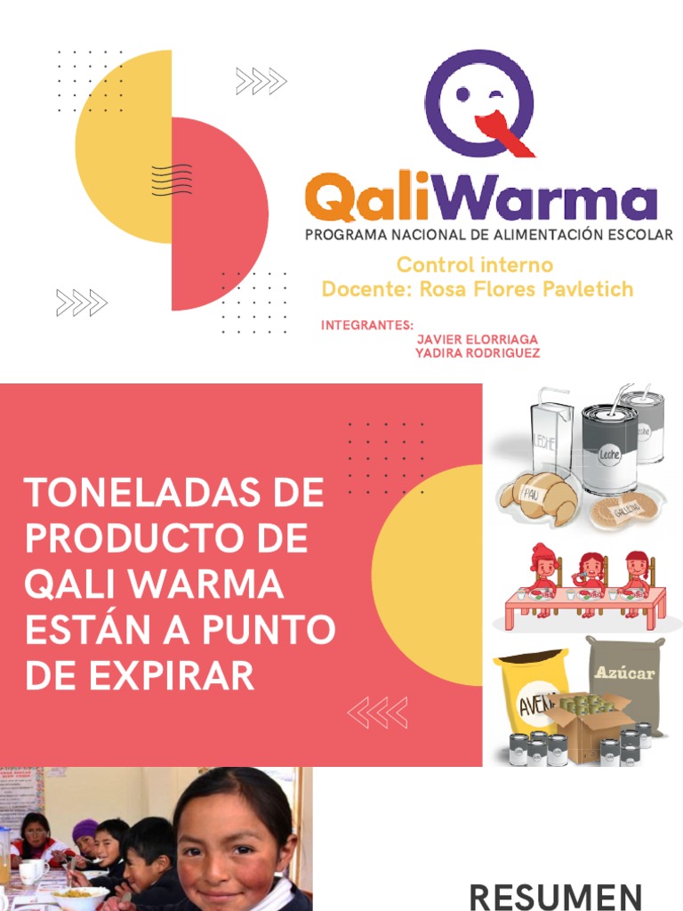 Alimentos Qali Warma a Punto de Expirar | PDF | Salud y bienestar
