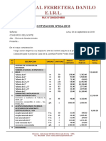 Cotizacion Motantes y Rociadores Puente Piedra