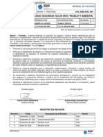 Hse-Pol-001 Politica de Calidad, Seguridad, Salud en El Trabajo y Ambiental 2023