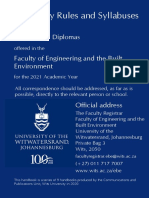 2021 Engineering and The Built Environment Rules and Syllabuses